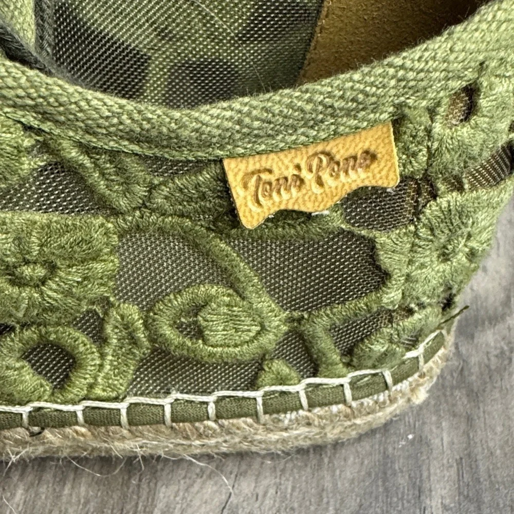 Toni Pons Far Espadrille Khaki Green Lace Shoe